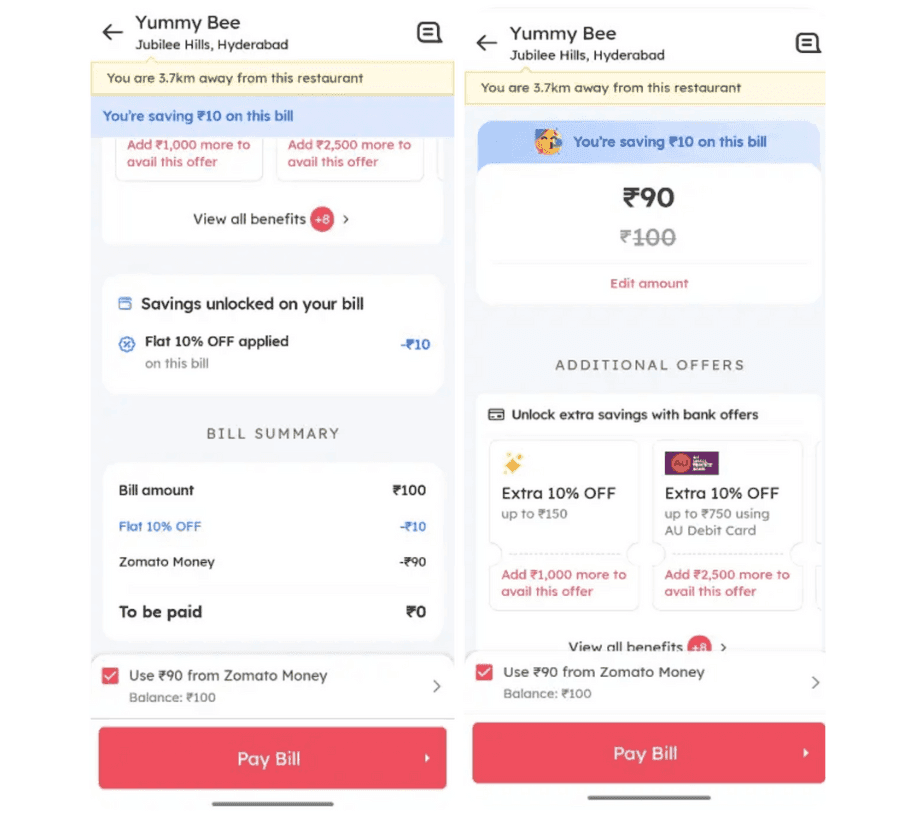 Zomato new account offer 2025